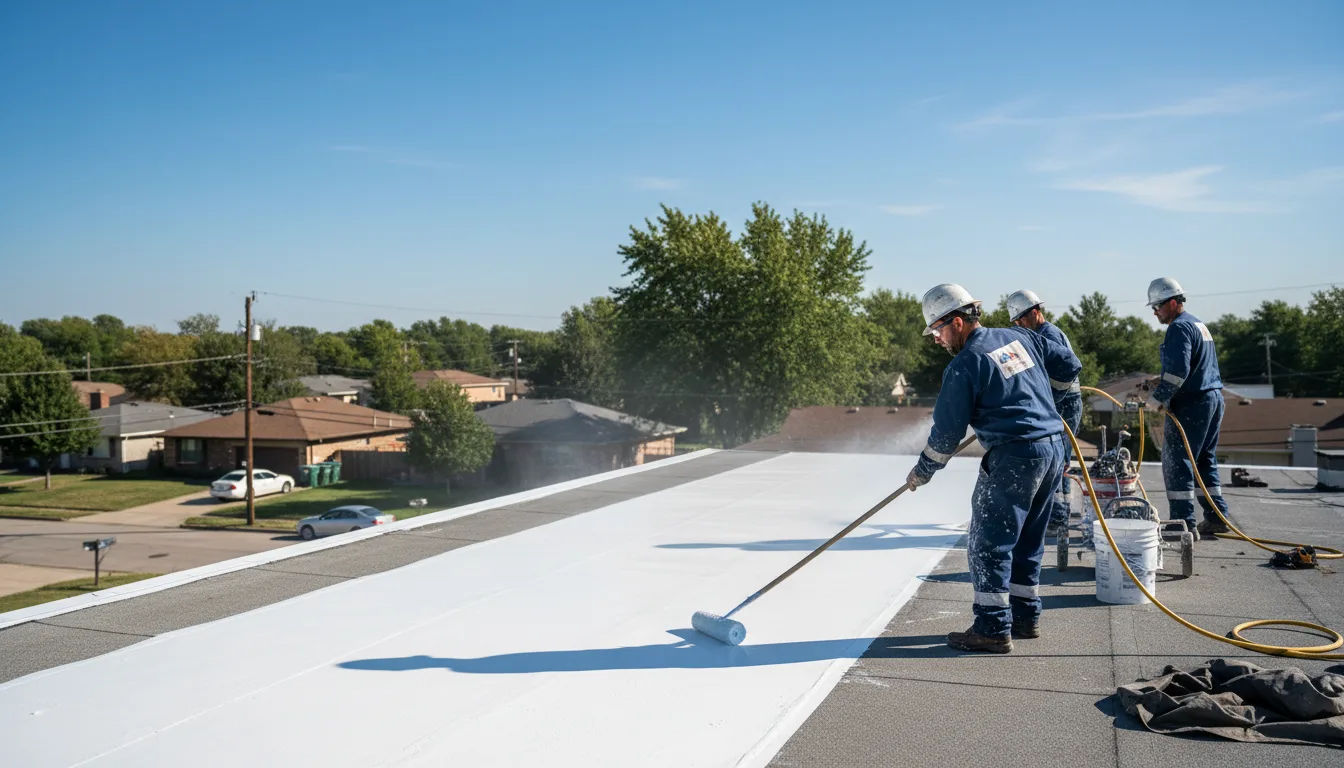 Commercial roof coating in Amber, OK near me